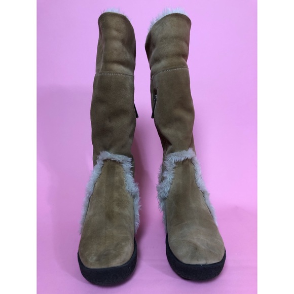 Donald Pliner leather Patricia tan winter camel boots 8.5 - Picture 3 of 9